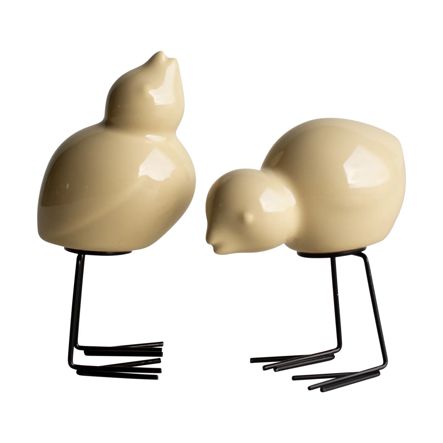 DBKD Swedish Birds påskedekoration 2-pak, Shiny yellow DBKD