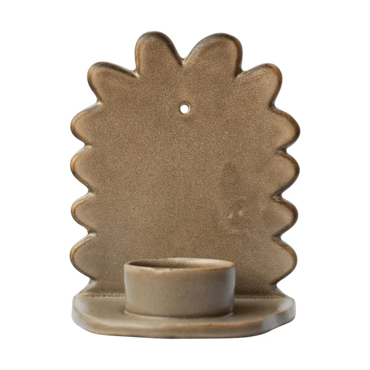 Flowery væglysestage - Beige - DBKD