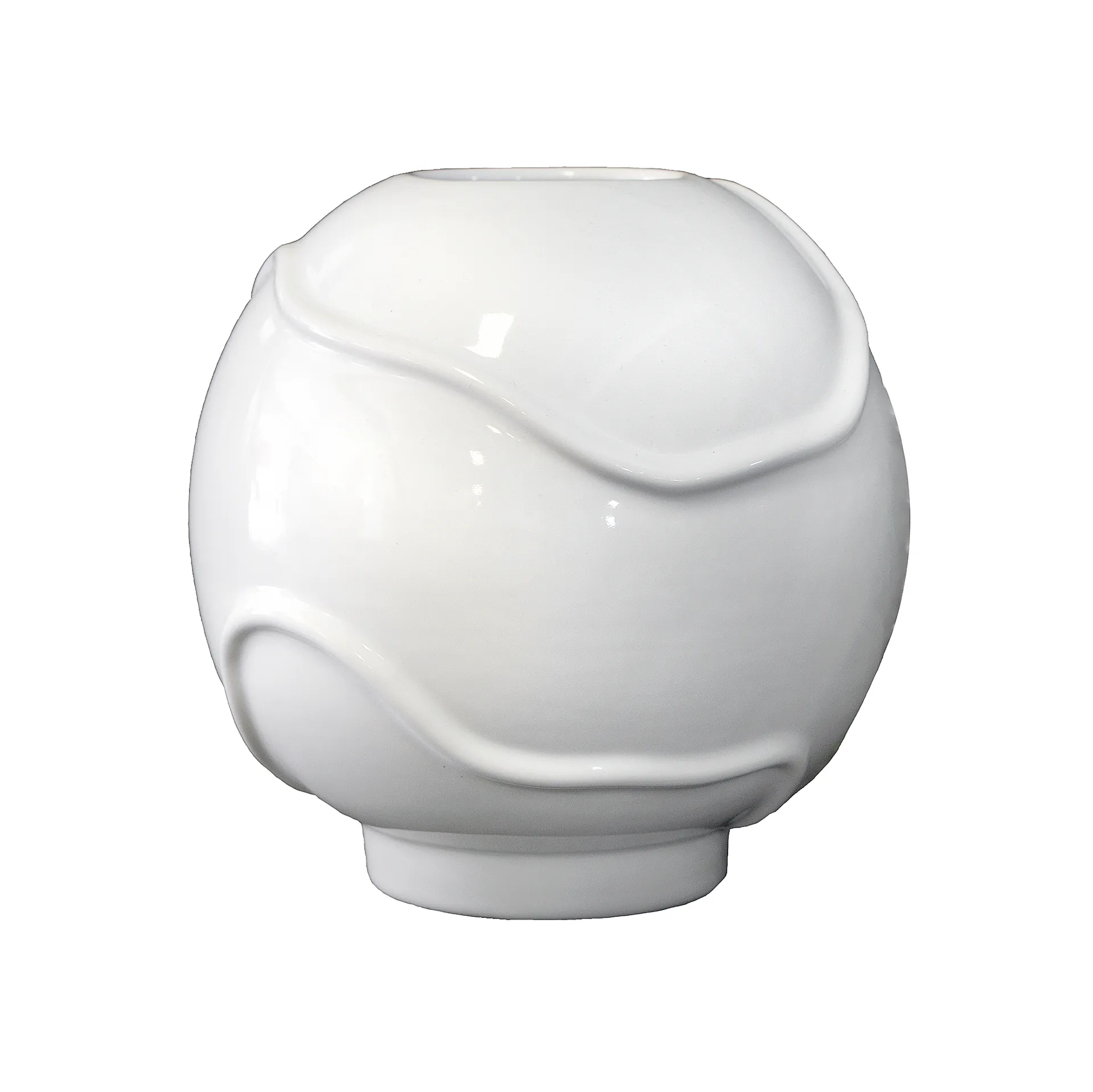 Form vase Ø18 cm, Shiny white DBKD