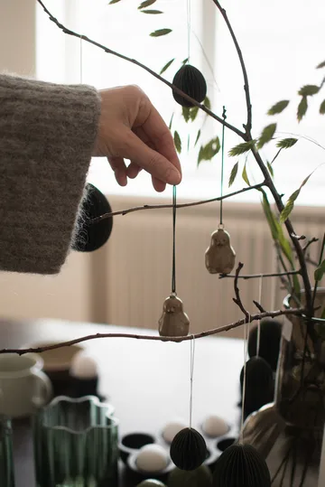 Hanging Chubby chicken dekorationshængе - Beige - DBKD