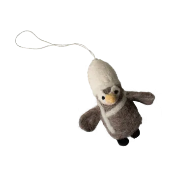 Hanging penguin dekorationsophæng - Beige-white - DBKD