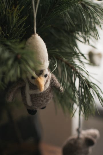 Hanging penguin dekorationsophæng - Beige-white - DBKD