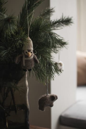 Hanging penguin dekorationsophæng - Beige-white - DBKD