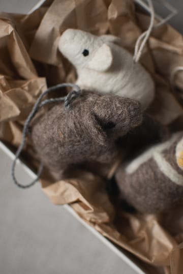 Hængende gris dekorationsophæng - Beige - DBKD