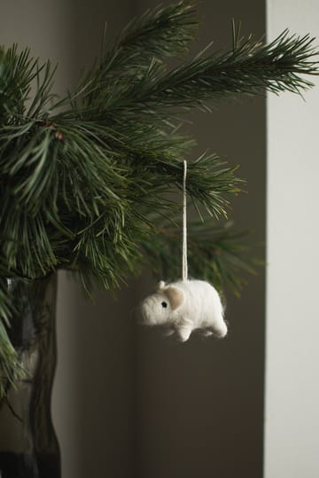Hængende gris dekorationsophæng - White - DBKD