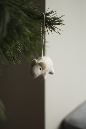 Hængende gris dekorationsophæng - White - DBKD