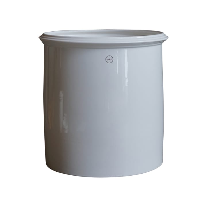 Kruset urtepotte blank hvid, XL Ø34 cm DBKD