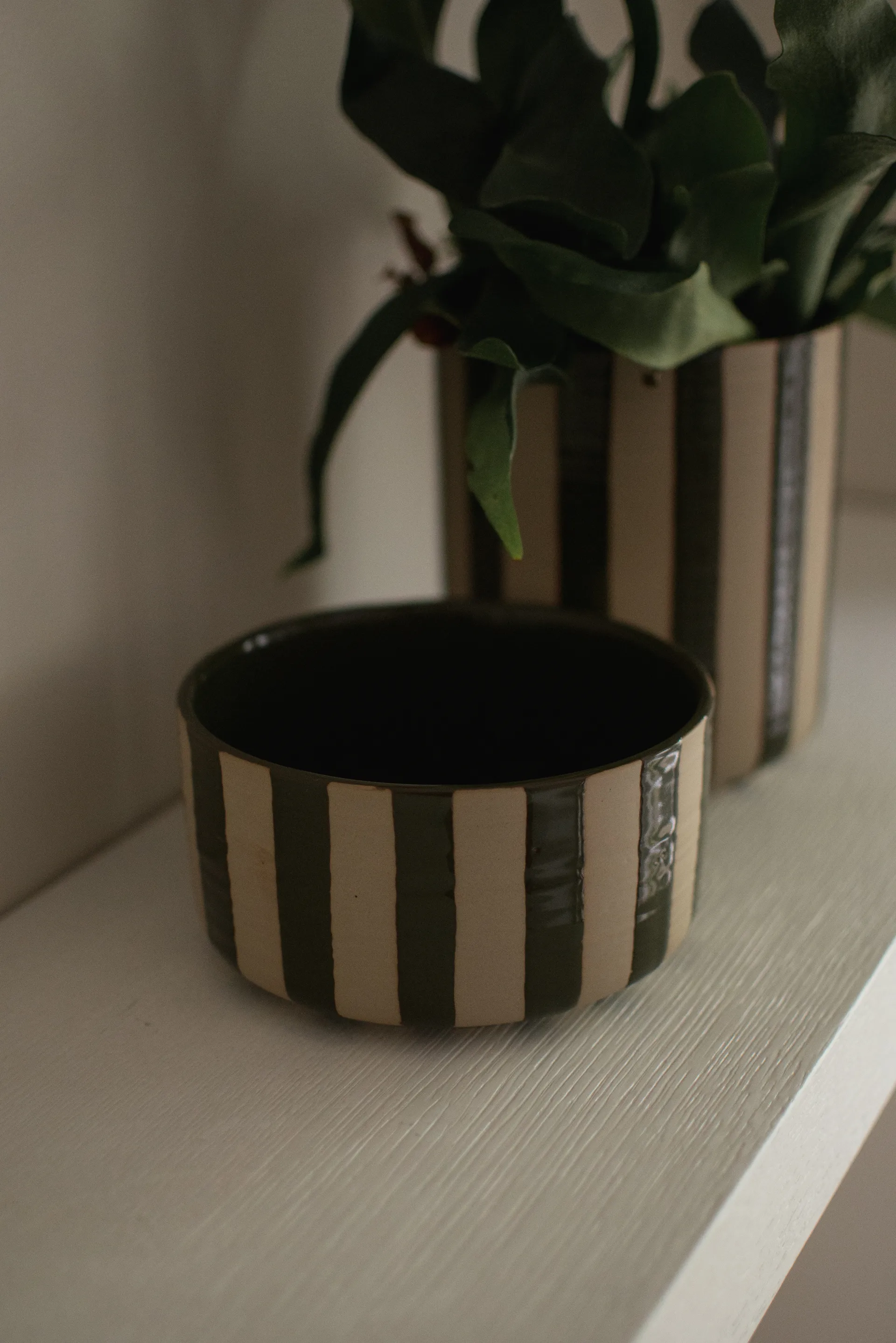 Line dekorationsskål Ø16 cm, Stripe Green DBKD