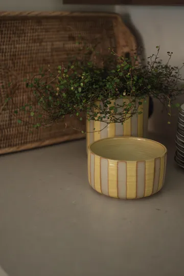 Line dekorationsskål Ø16 cm - Yellow - DBKD