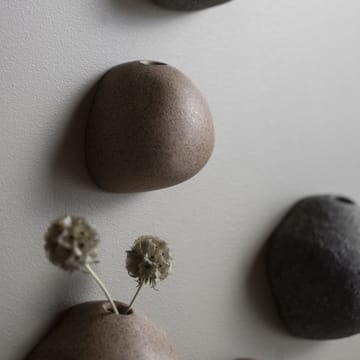 Miniature væghængt vase sort - Large Ø11 cm - DBKD