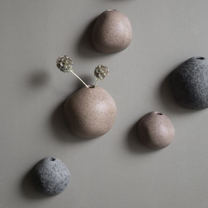 Miniature væghængt vase sort - Small Ø8 cm - DBKD