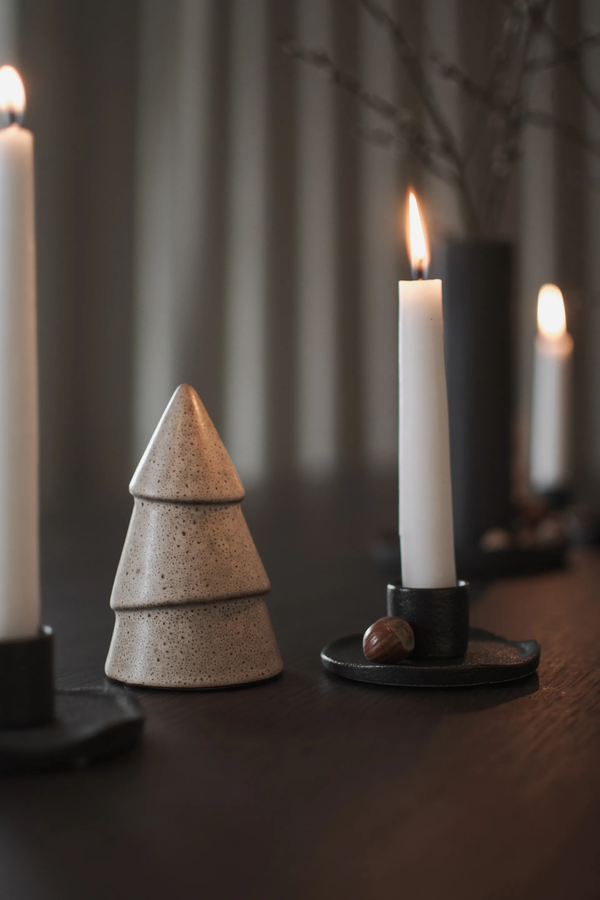 Narrow juletræ beige, Small 11 cm DBKD