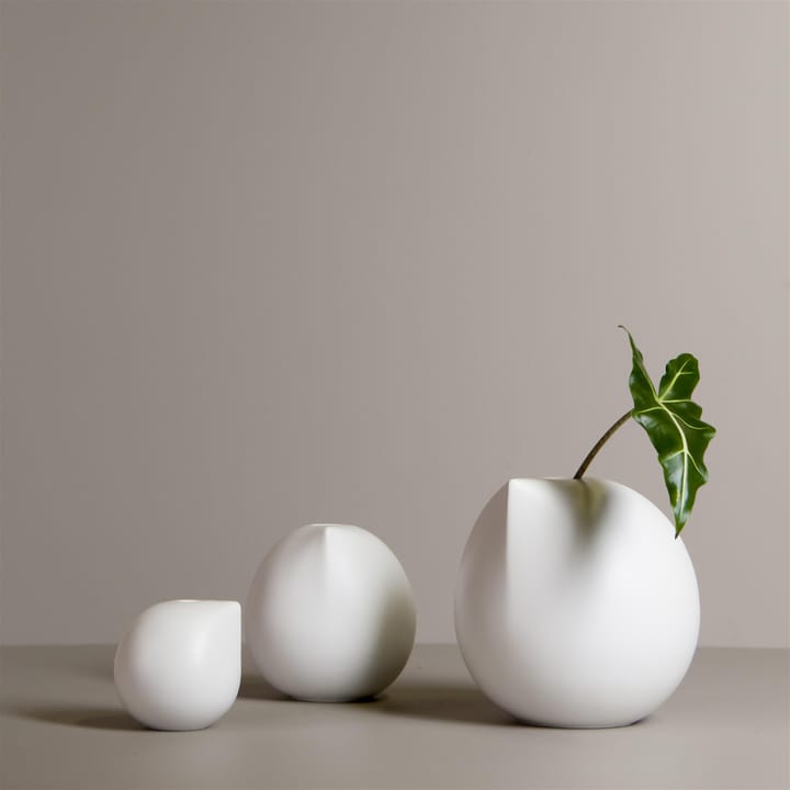 Nib vase hvid, stor DBKD