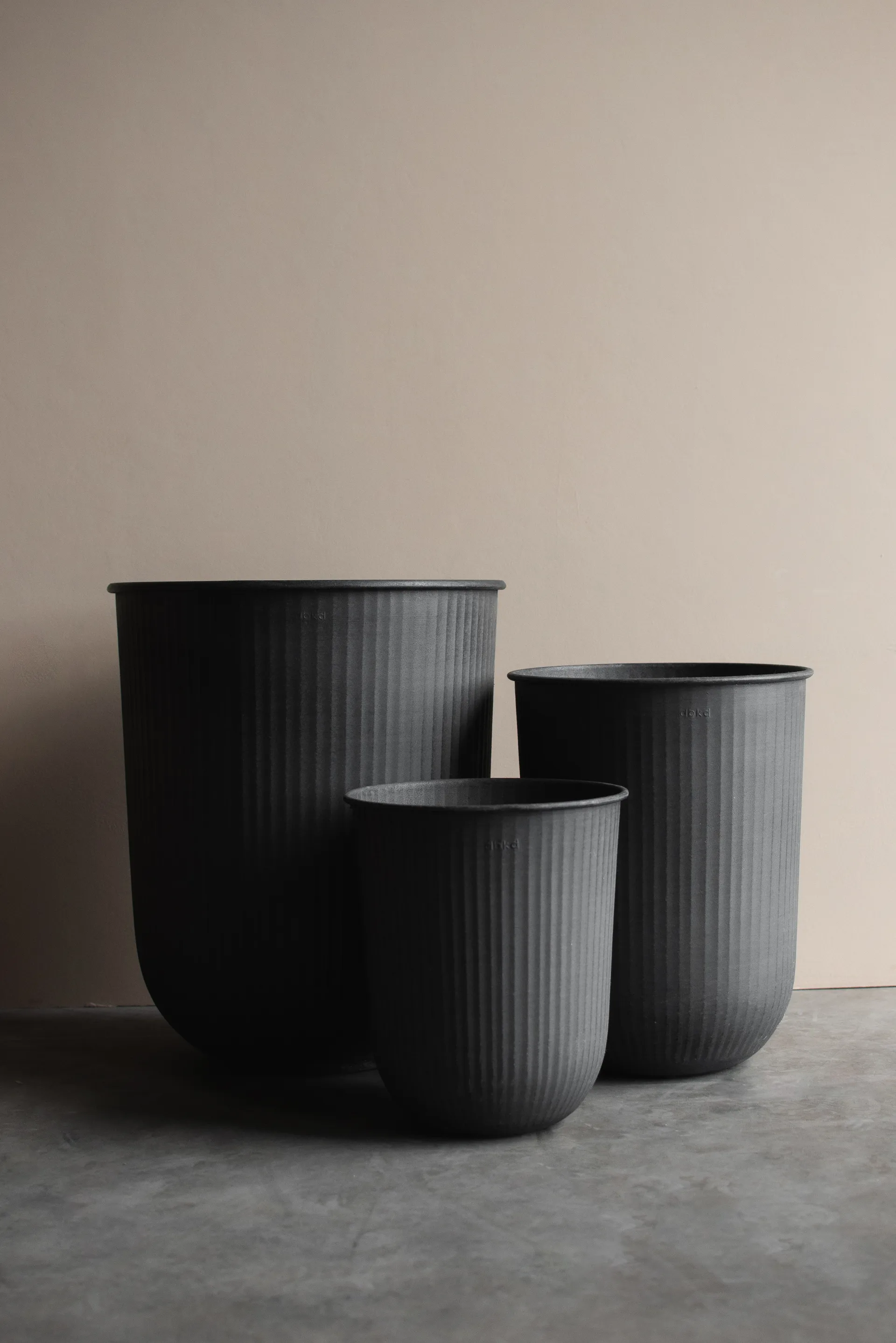Out stripe krukke 3 dele, Black DBKD
