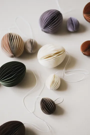 Ovoid påskeophæng papir 7 cm - Sand - DBKD