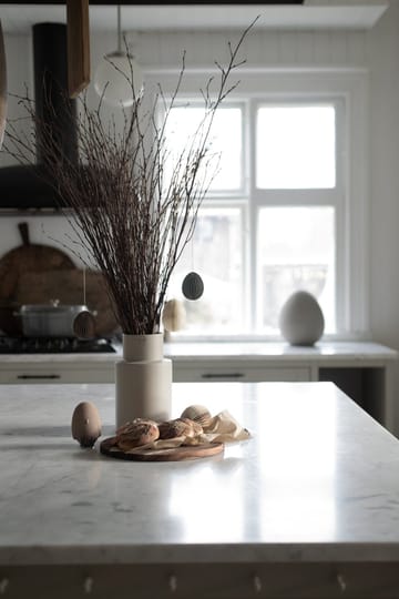 Ovoid påskeophæng papir 7 cm - White - DBKD