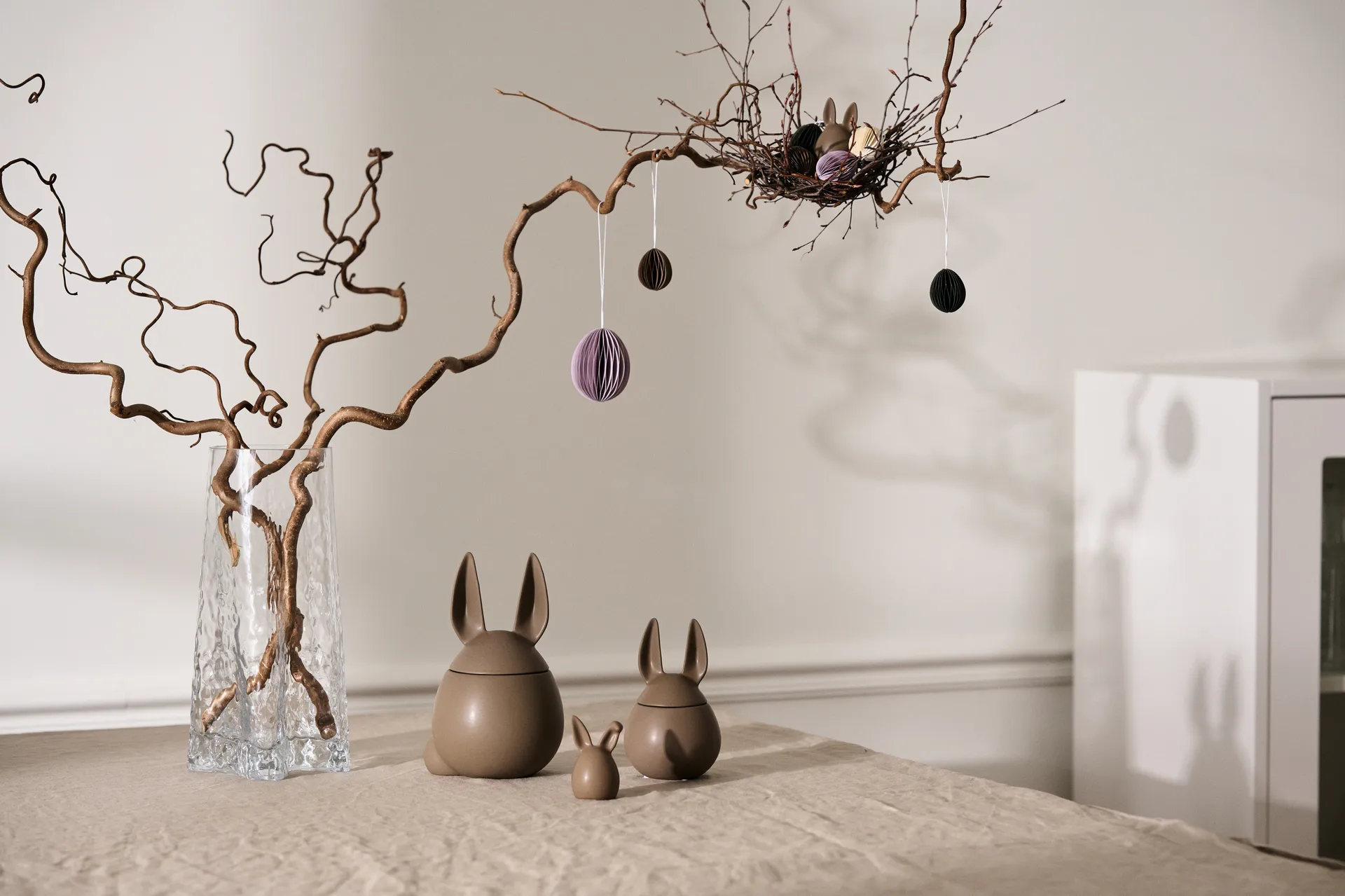 Ovoid påskeophæng papir small 4 cm, Purple DBKD