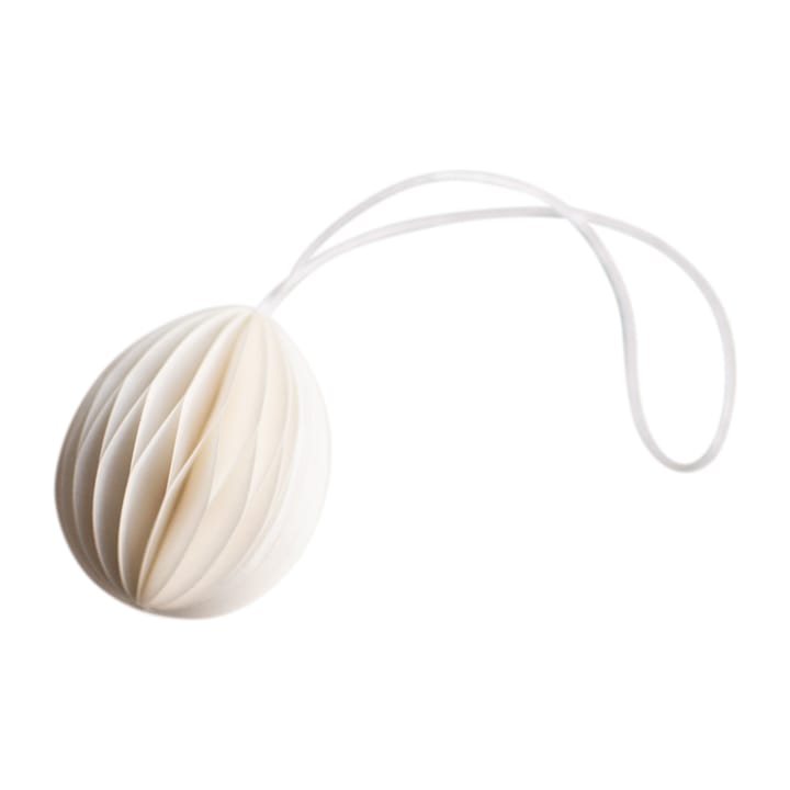 Ovoid påskeophæng papir small 4 cm - White - DBKD