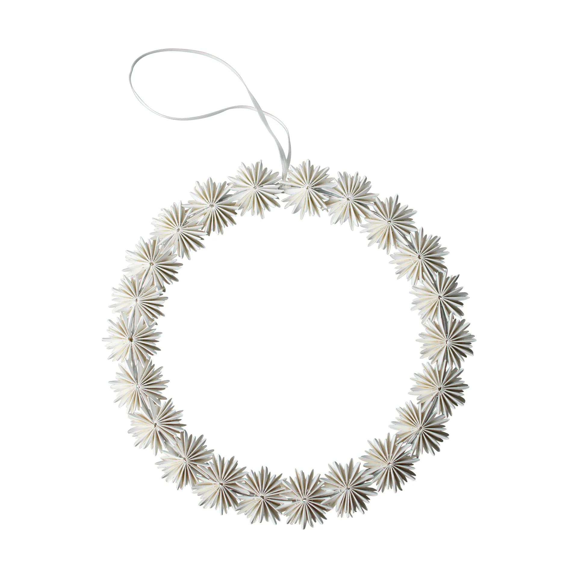 Paper flake krans juleophæng, White DBKD