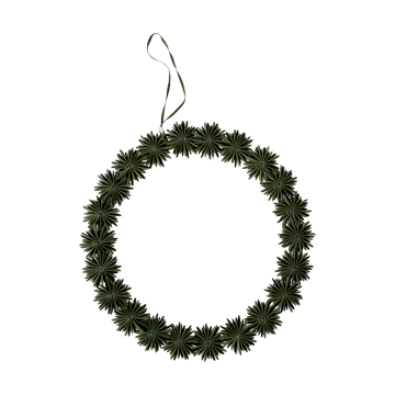 Paper flake wreath dekoration krans Ø35 cm - Green - DBKD