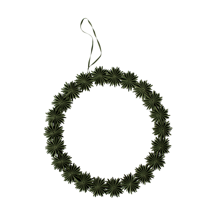 Paper flake wreath dekoration krans Ø35 cm - Green - DBKD