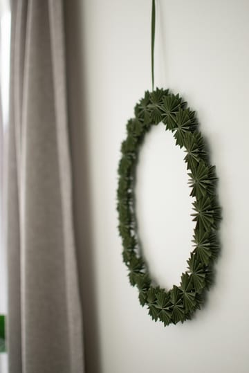 Paper flake wreath dekoration krans Ø35 cm - Green - DBKD