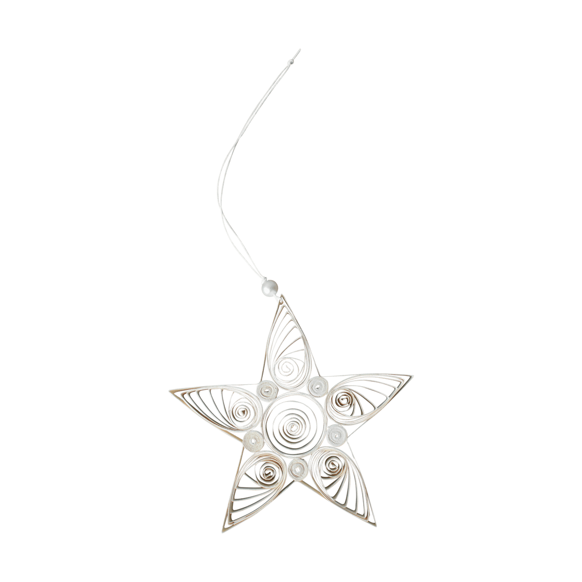 DBKD Paper star juleophæng 13 cm White | Skandinavisk Design | Dekorationsdetaljer | Hvid