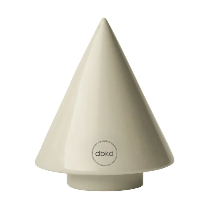 Peak træ dekorationsdetalje - Shiny creme, Ø9 cm - DBKD