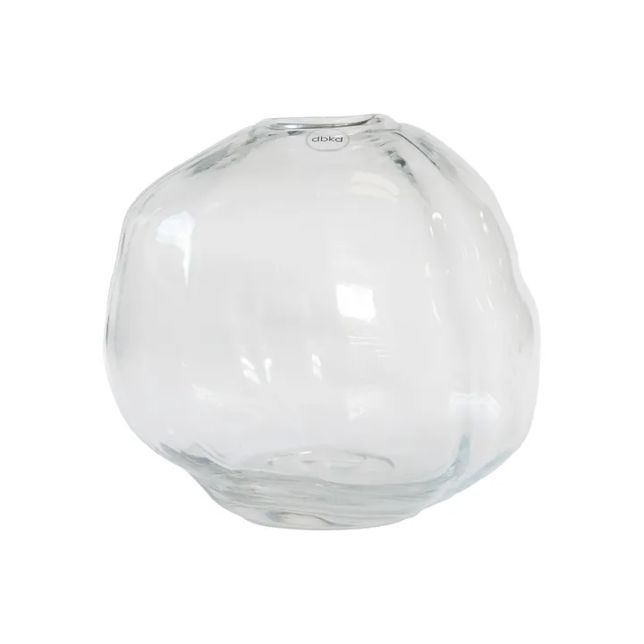 Pebble vase - Transparent, lille Ø20 cm - DBKD