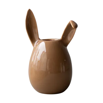 Rabbit lysestage 13 cm - Shiny nougat - DBKD