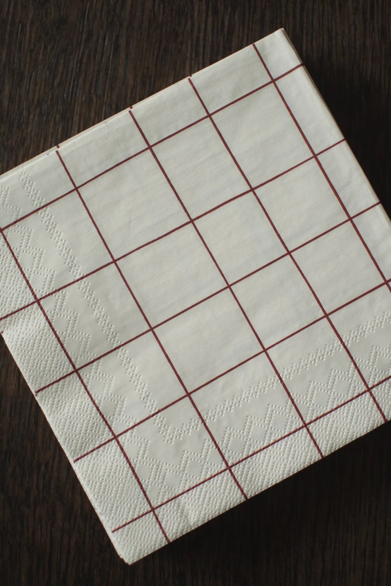 Square papirserviet 33x33 cm, Dark red DBKD