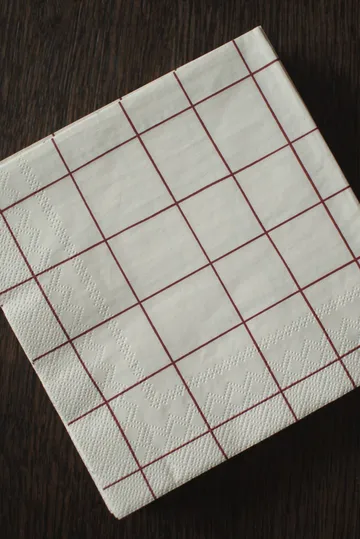 Square papirserviet 33x33 cm - Dark red - DBKD