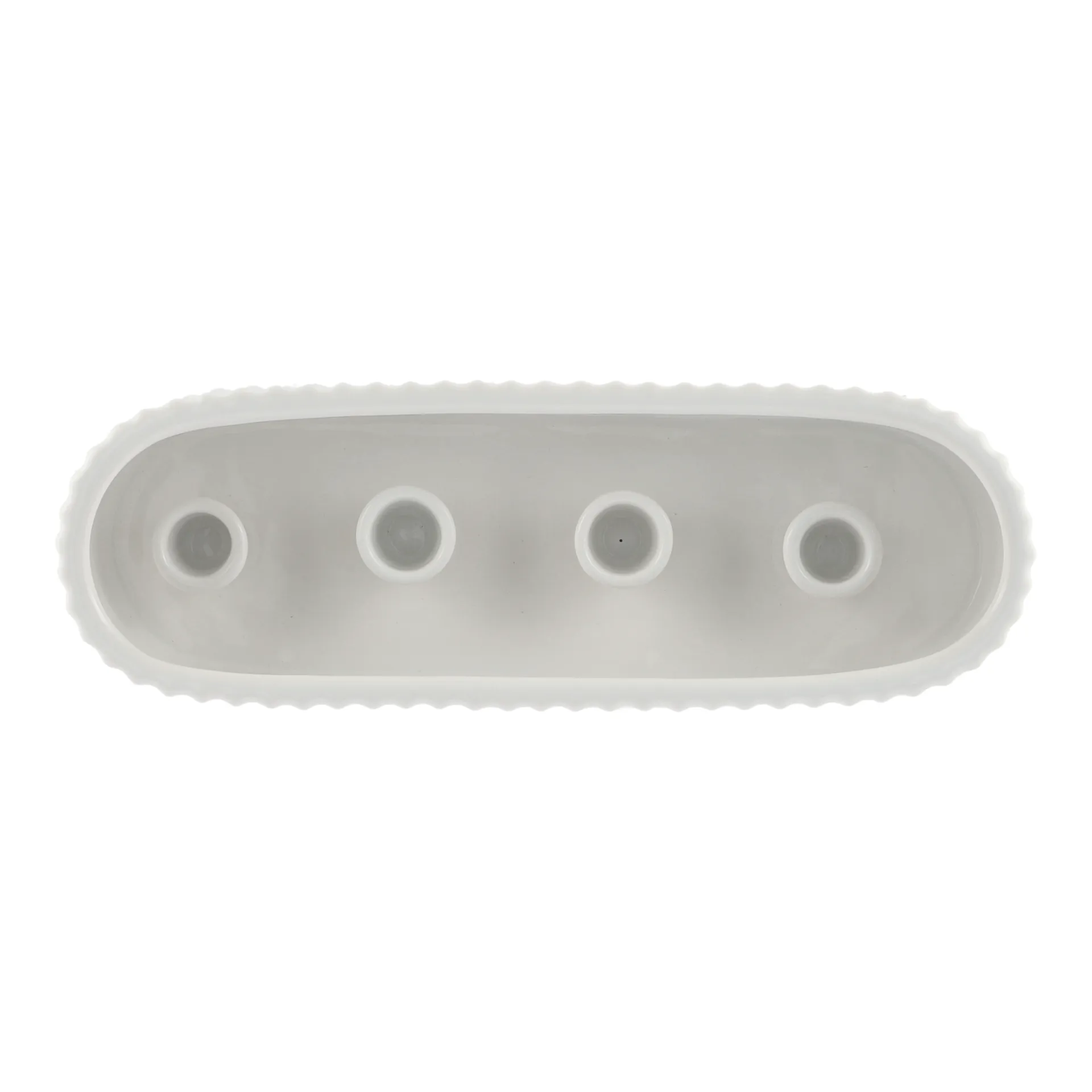 Stripe adventslysestage 30 cm, Shiny white DBKD