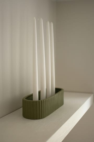 Stripe lysestage 30 cm - Green - DBKD