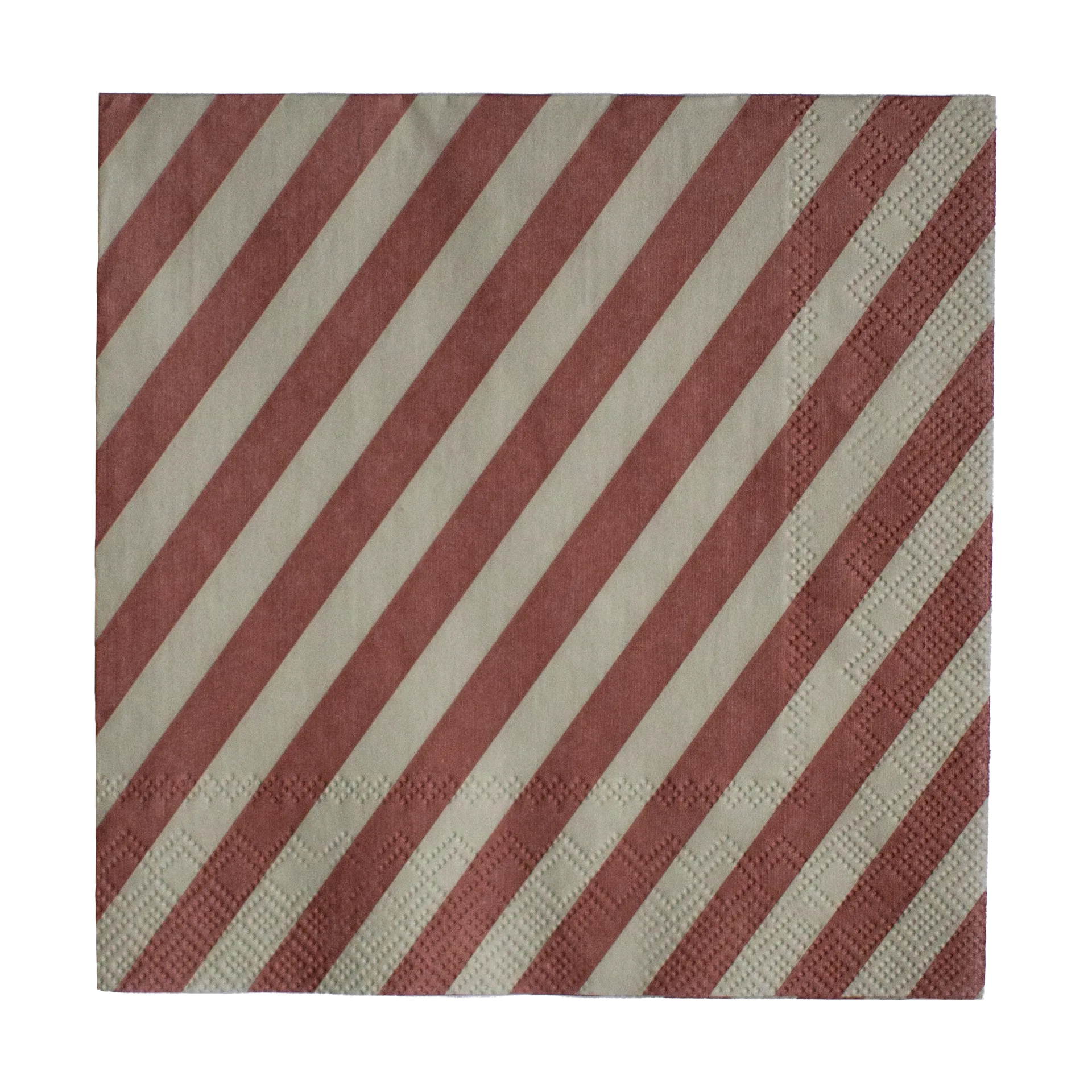 Stripe papirserviet 33x33 cm, Dark red DBKD
