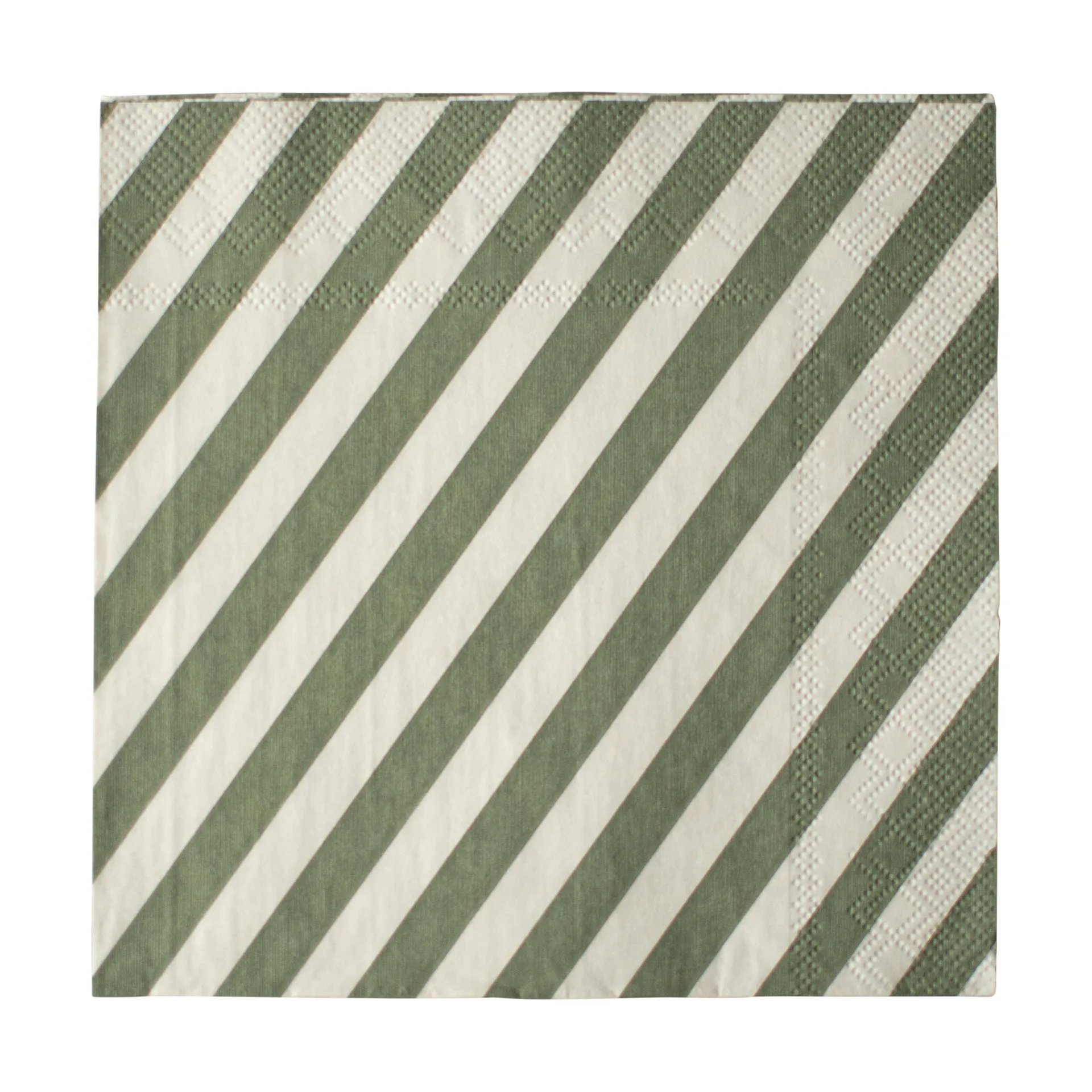 Stripe papirserviet 33x33 cm, Green DBKD