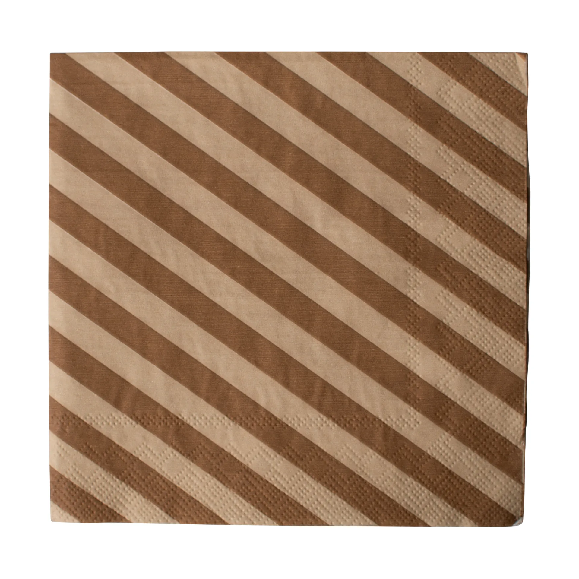 Stripe papirserviet 33x33 cm, Nougat DBKD