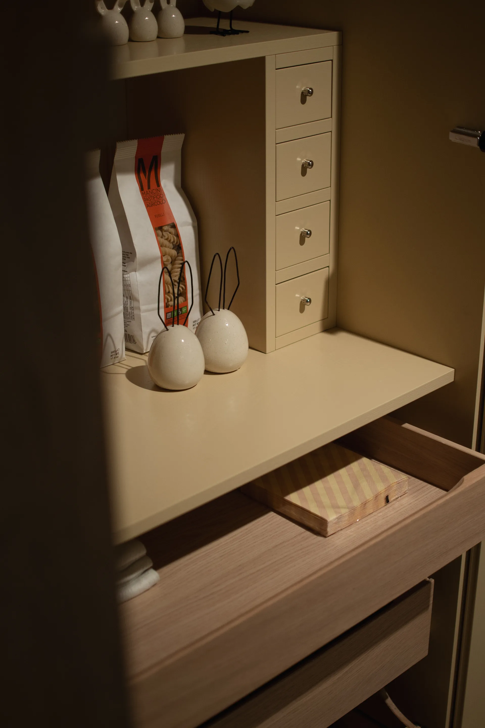 Stripe papirserviet 33x33 cm, Yellow DBKD