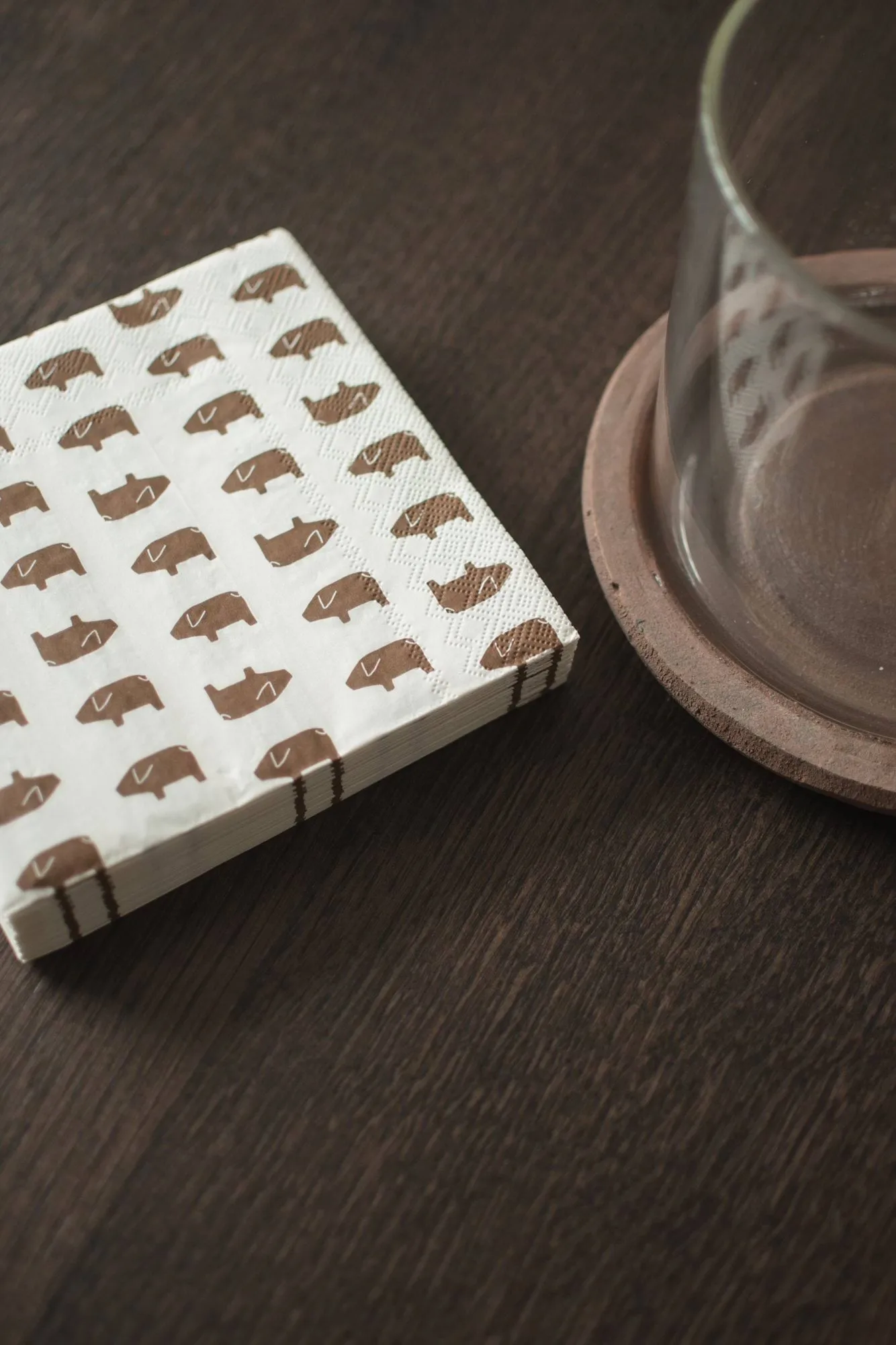 Swedish pig papirserviet 33x33 cm 20-pakning, Brown DBKD
