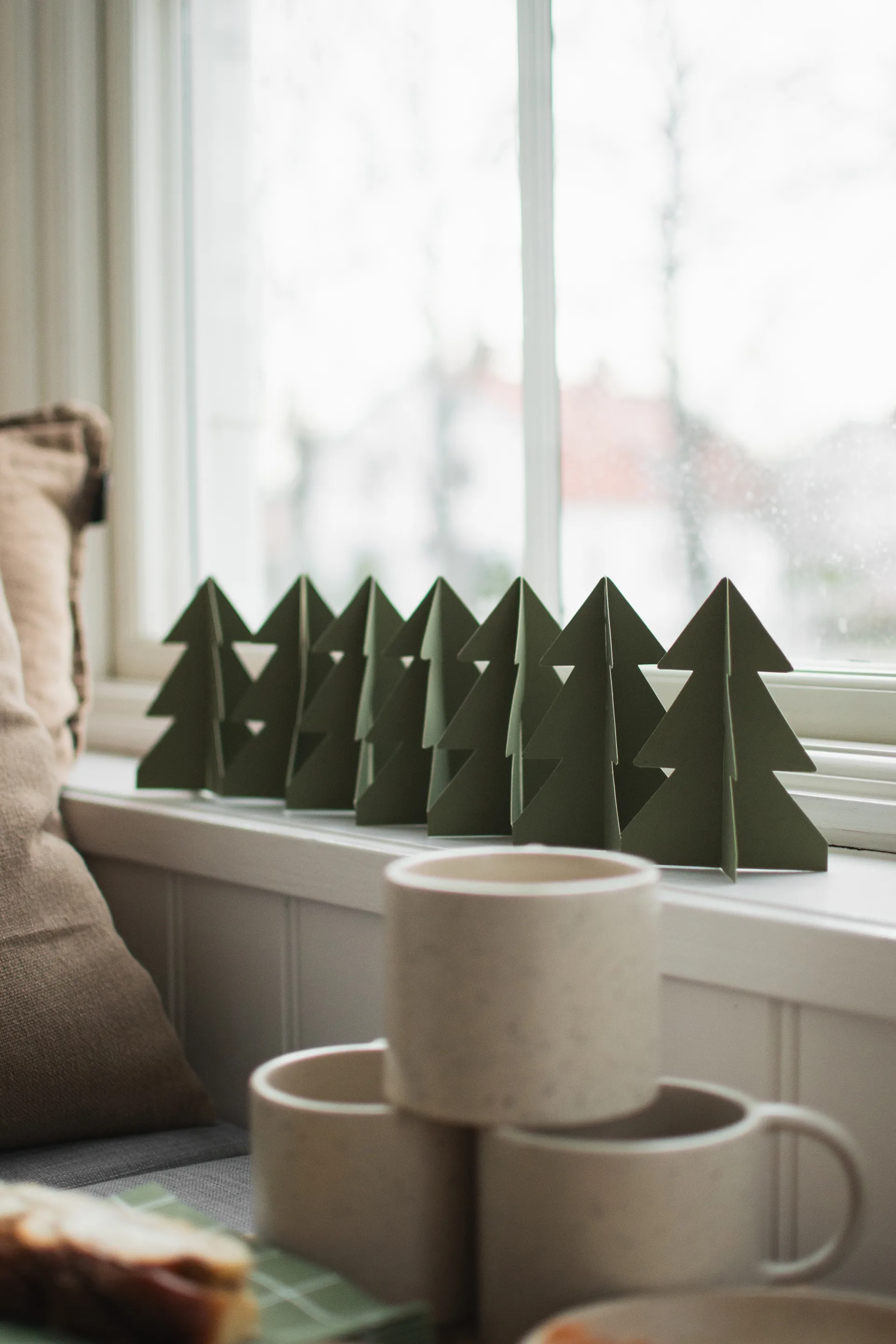 Tree in a row dekoration 60 cm, Green, 7x60 cm DBKD