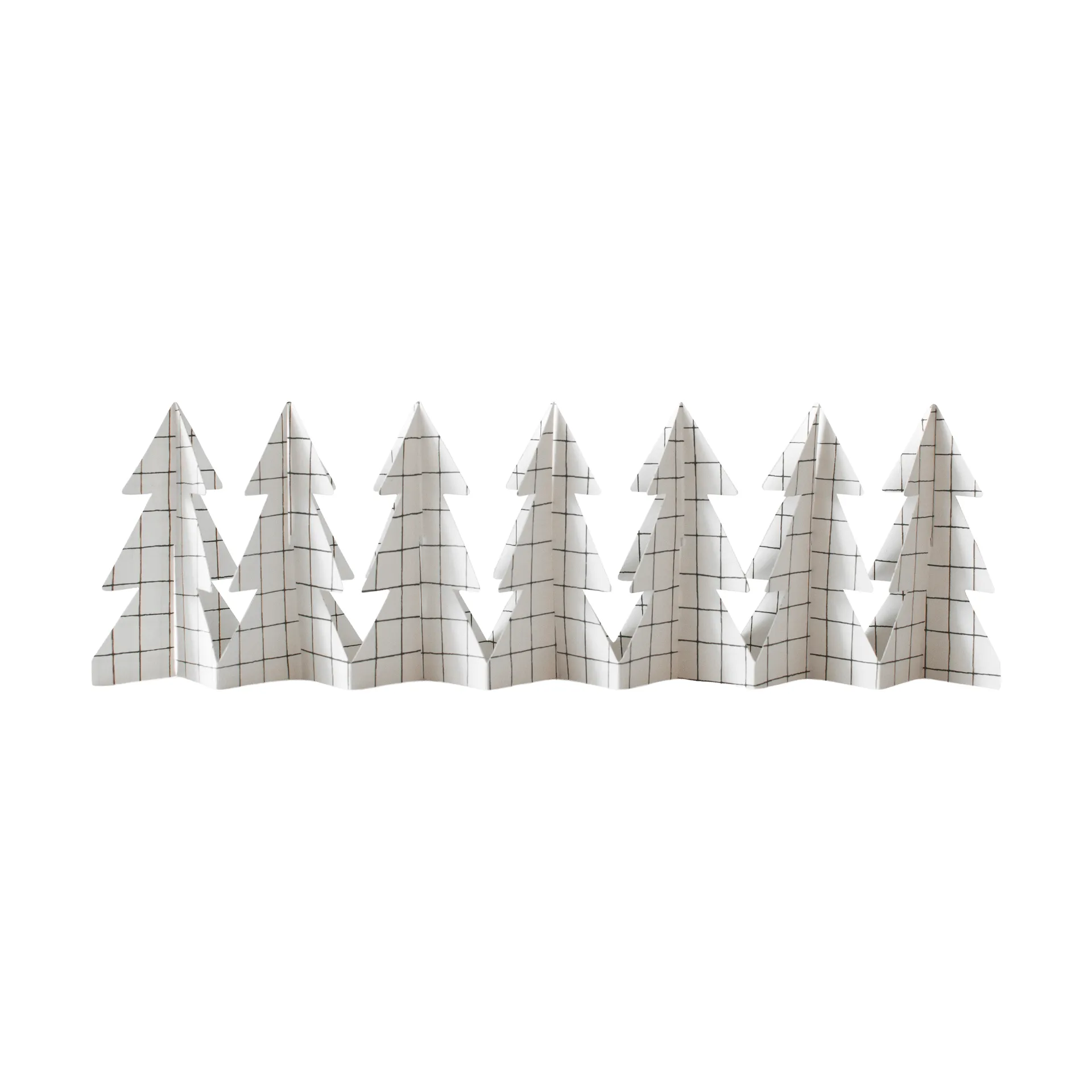 Tree in a row dekoration 60 cm, Square white, 12x60 cm DBKD