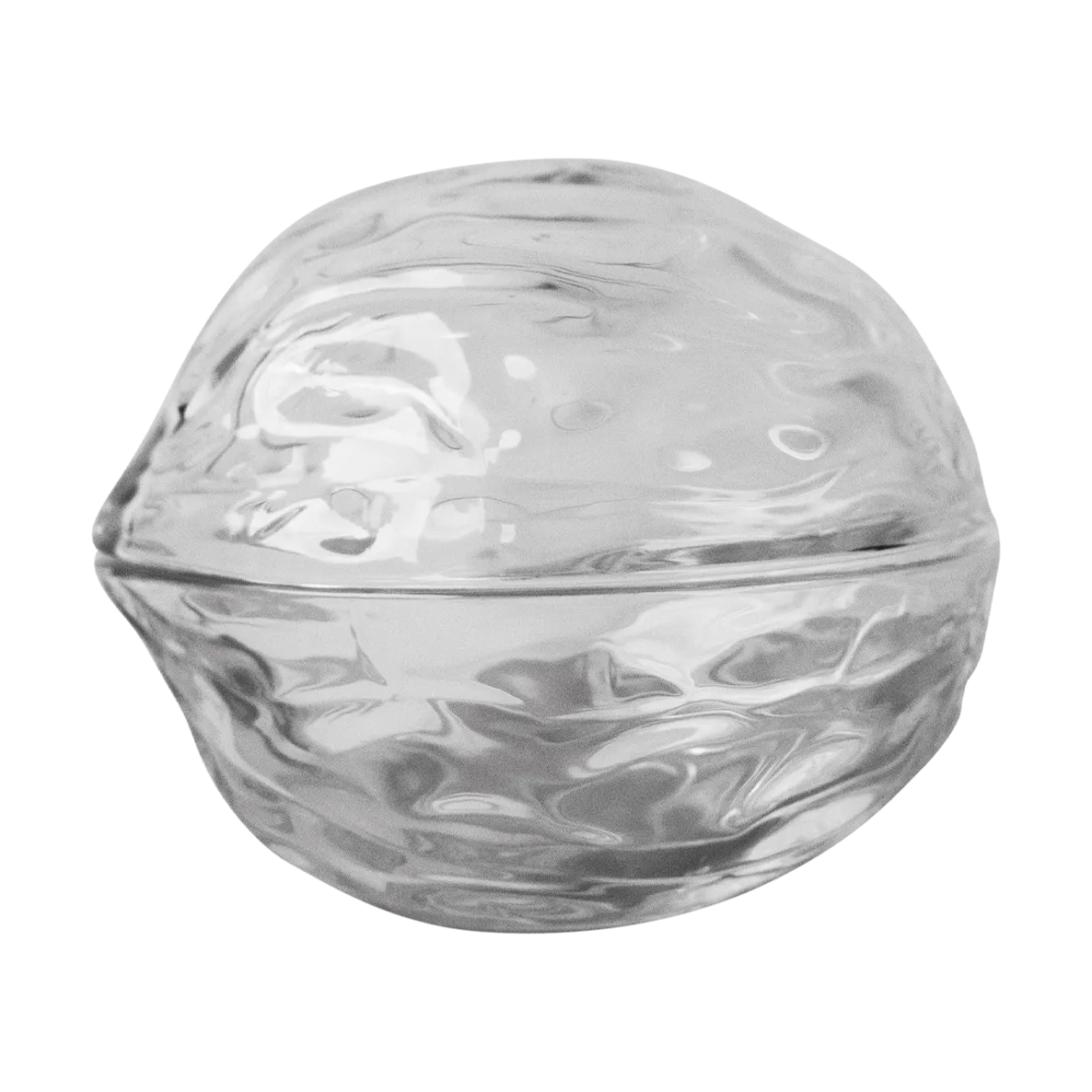 Walnut skål med låg, Clear DBKD