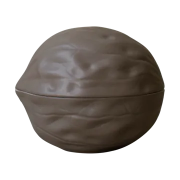 Walnut skål med låg - Dust - DBKD