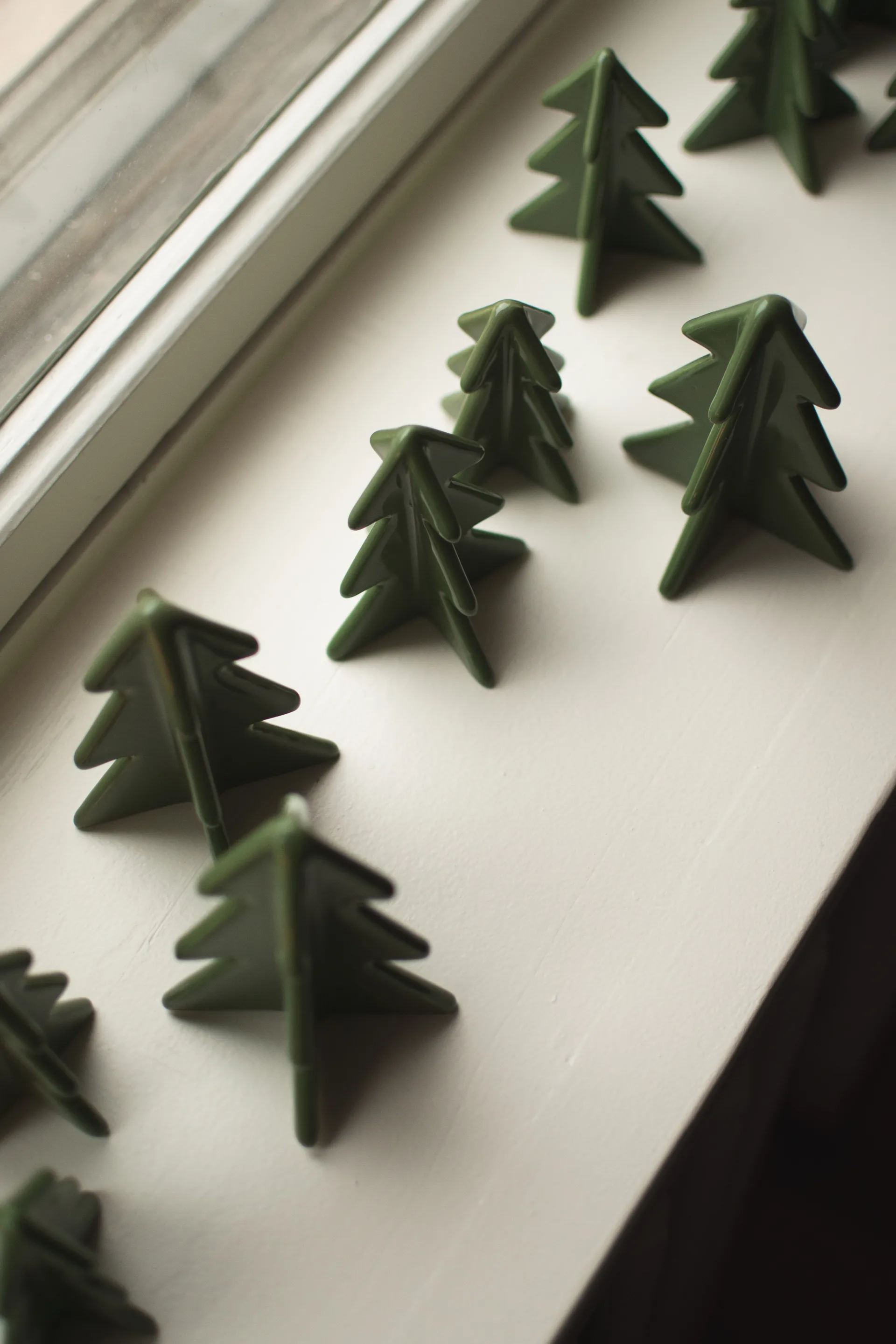 Winter tree dekoration, Green, 7 cm DBKD