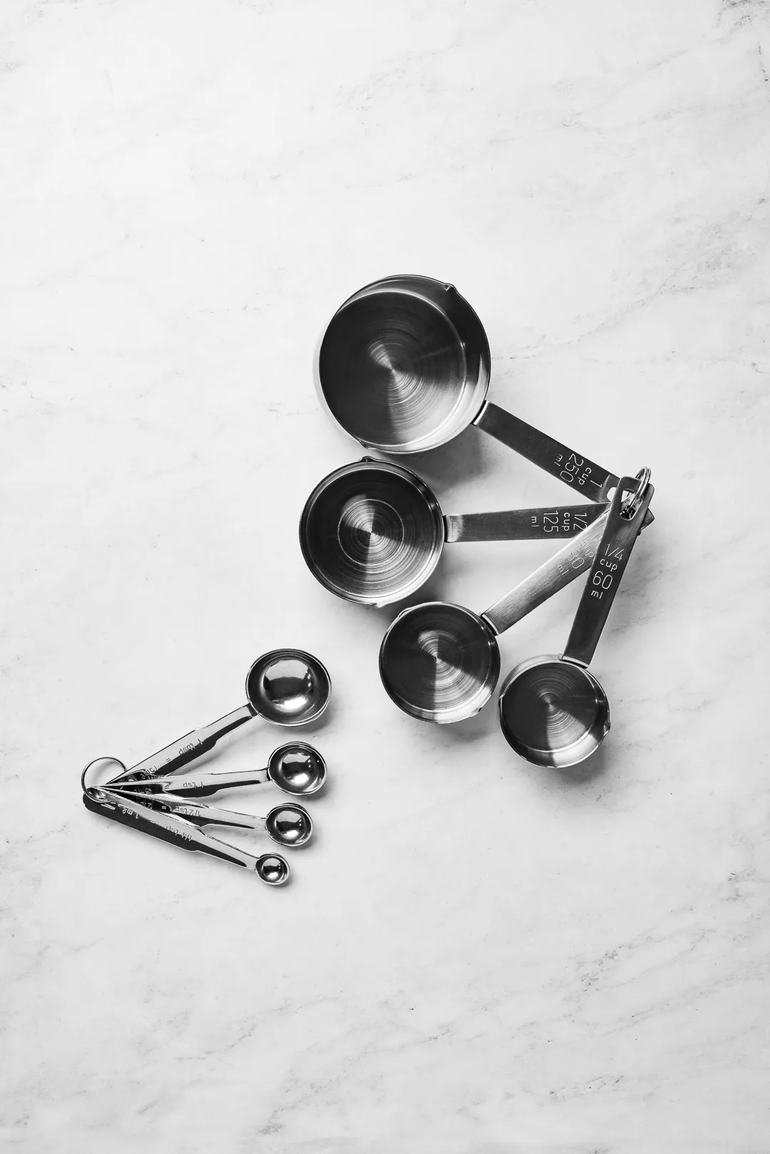 De Buyer målebæger 60-250 ml 4 dele, Rustfrit stål De Buyer