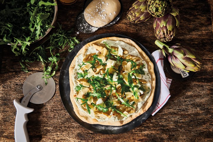 De Buyer pizzaplade kulstofstål, Ø32 cm De Buyer