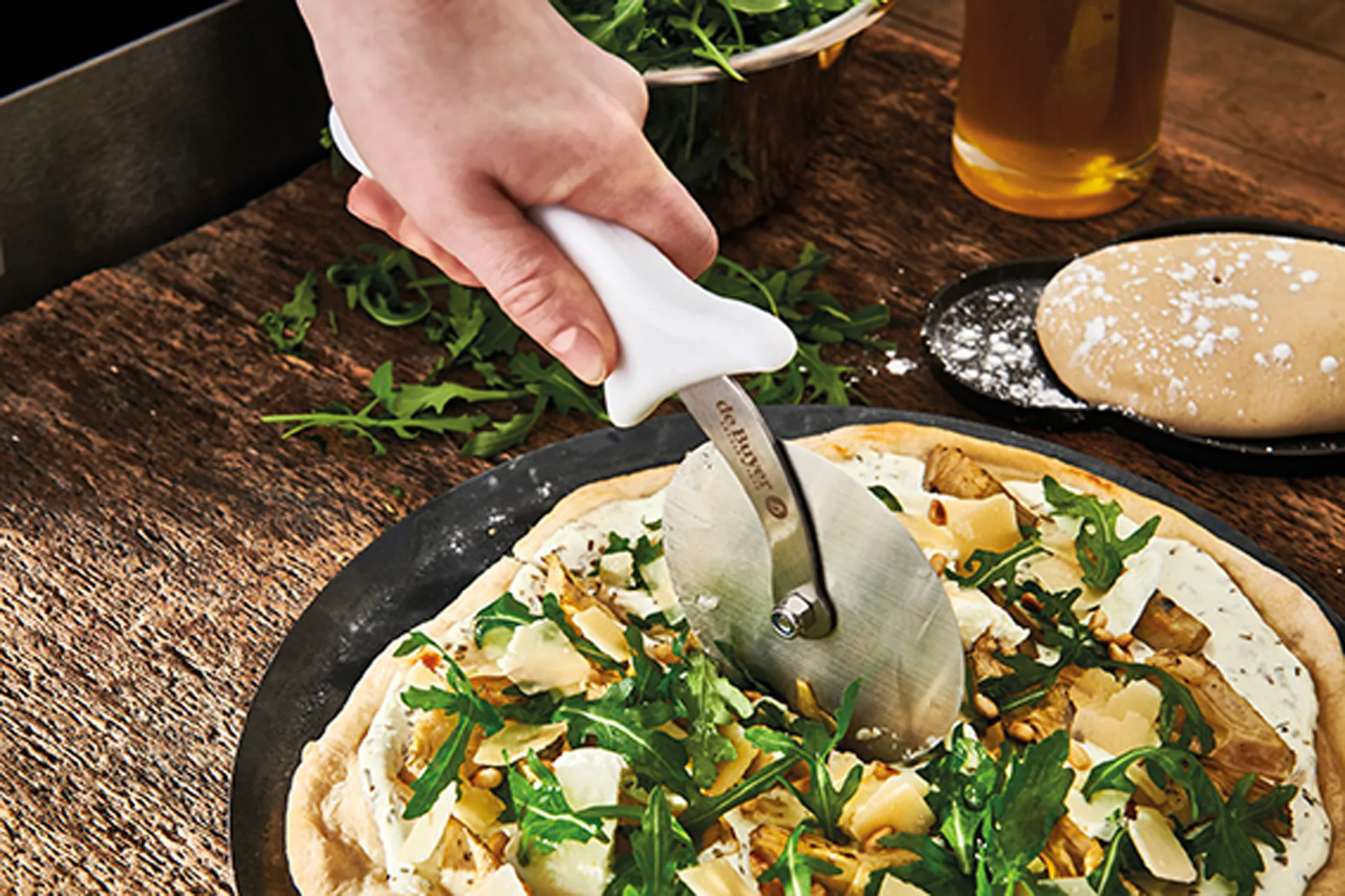 De Buyer pizzaskærer, Rustfrit stål De Buyer