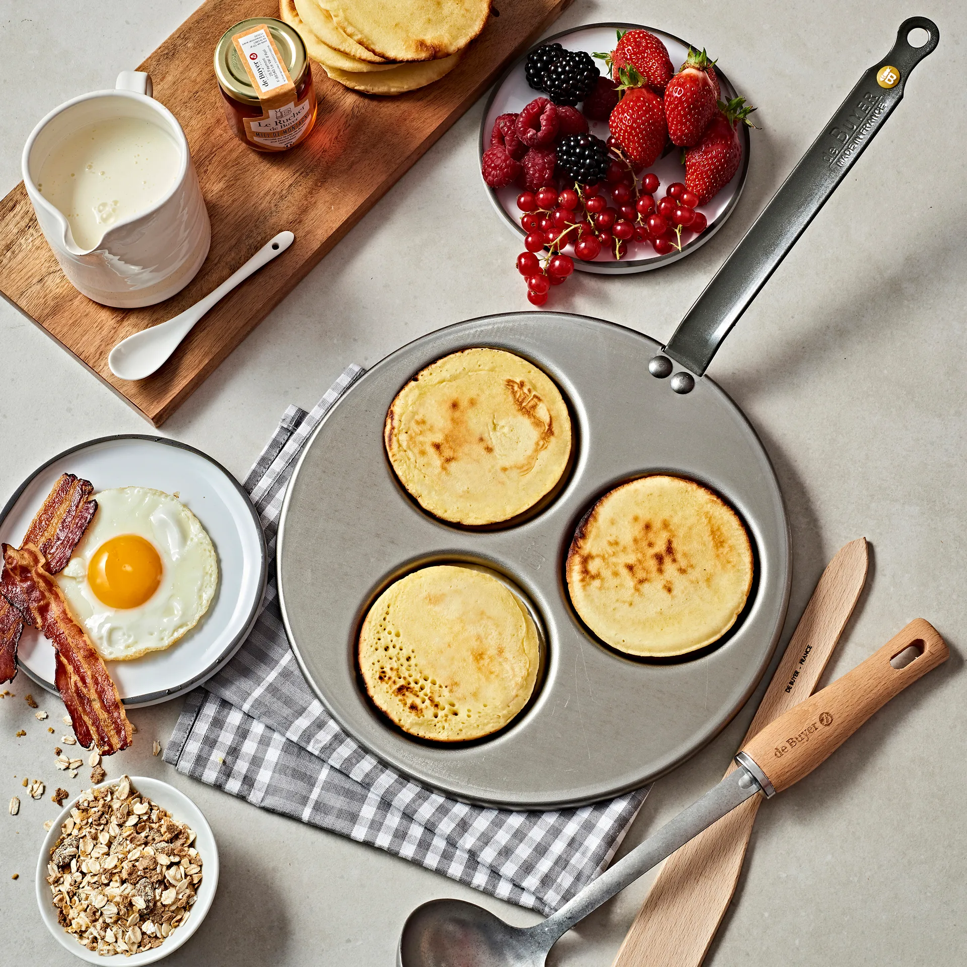 Mineral B pandekagepande, 27 cm De Buyer