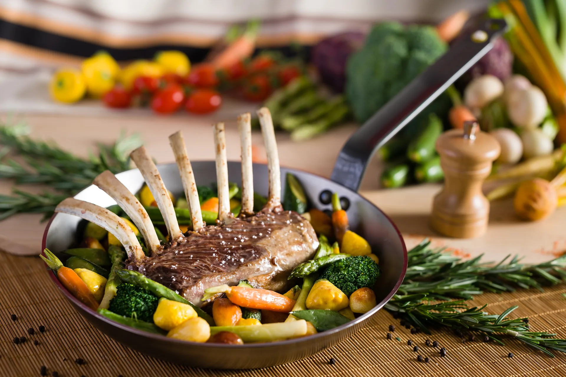 Mineral B stegepande, 36 cm De Buyer