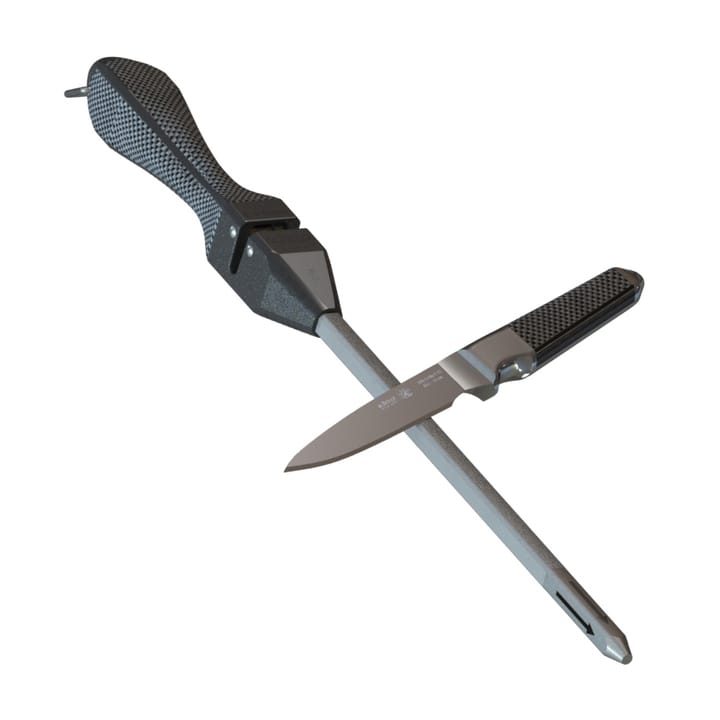 Quintum strygestål med knivsliber - Sort - de Buyer